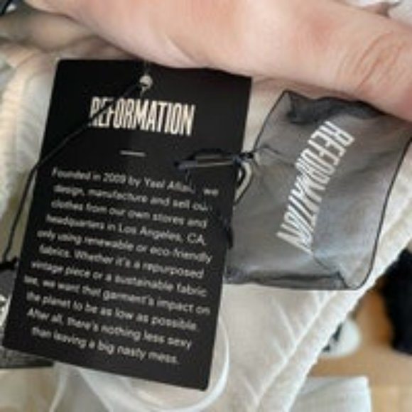 Reformation Poppy Dress in Ivory Wedding Gown - Picture 5 of 12